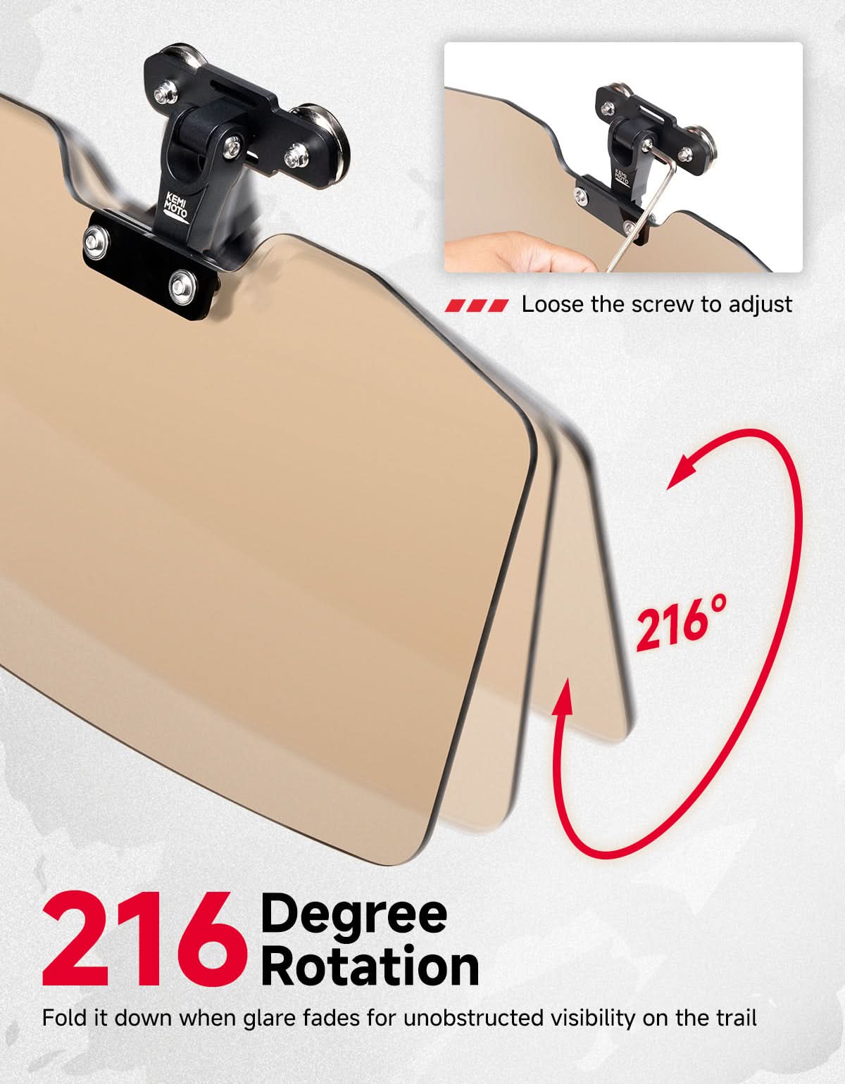 Universal Magnetic Sun Visor for UTV with Pro-Fit Bar or Metal Roof (1PC)