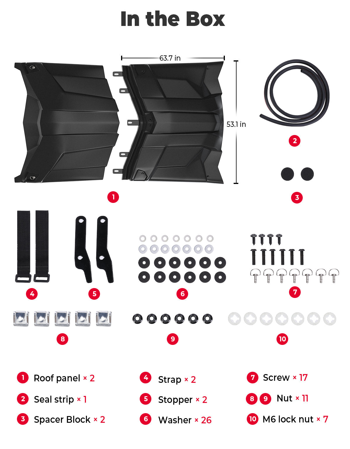 KEMIMOTO 4-Seat Hard Roof for Can‑Am Maverick X3 Max