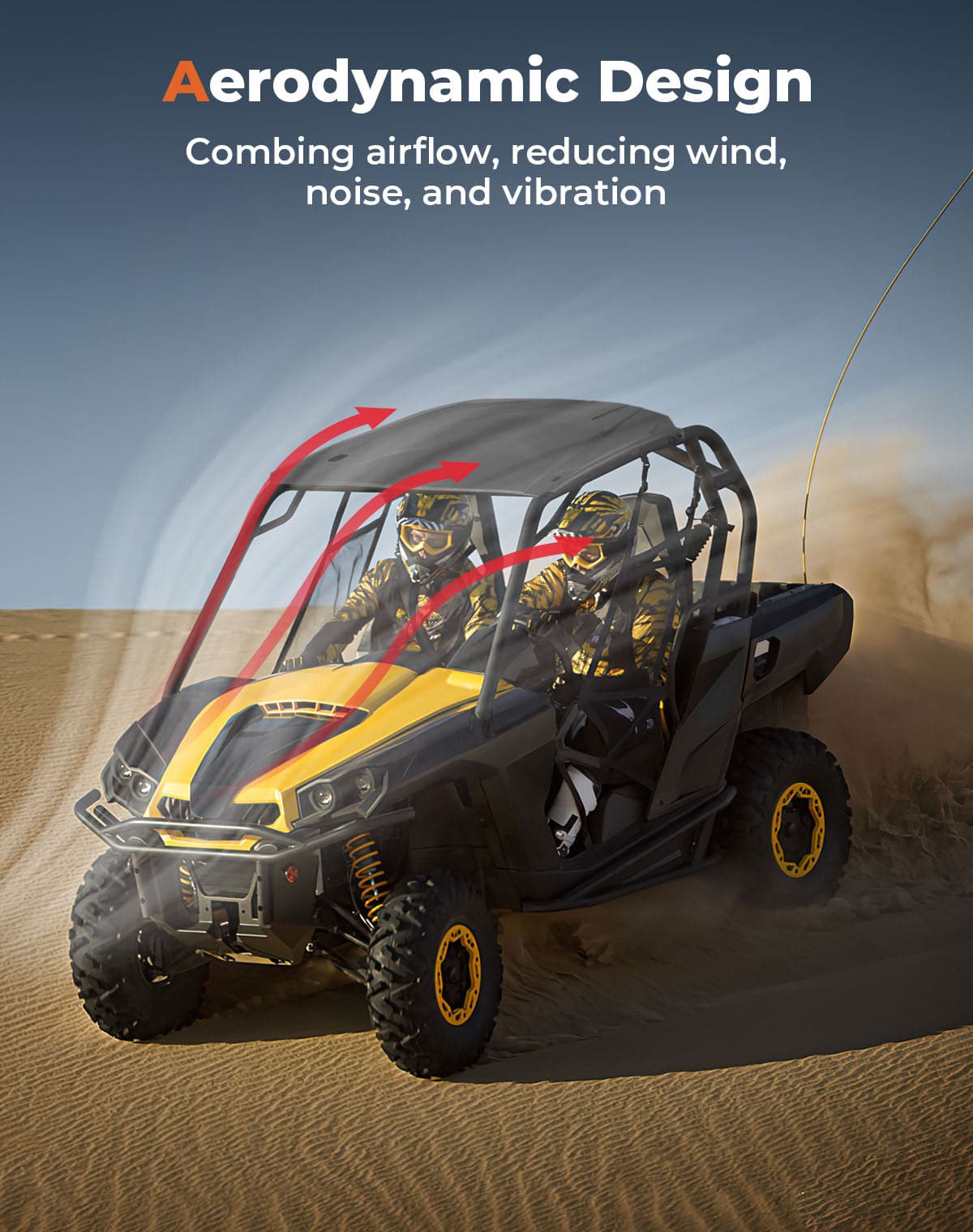 Kemimoto Upgrade Hard Roof for Can‑Am Maverick Sport Trail Commander