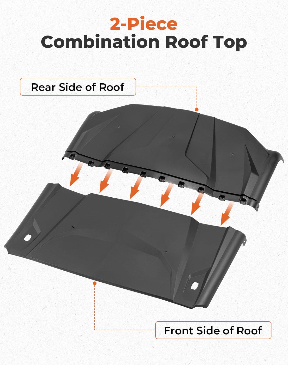 Kemimoto Upgrade Hard Roof for Can‑Am Maverick Sport Trail Commander