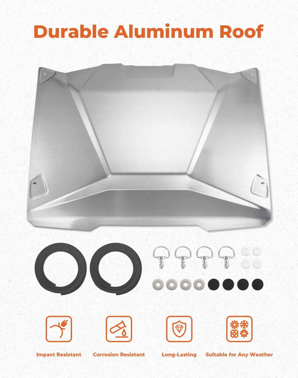 Aluminum Silver Roof for Can Am Maverick X3 2017-2026