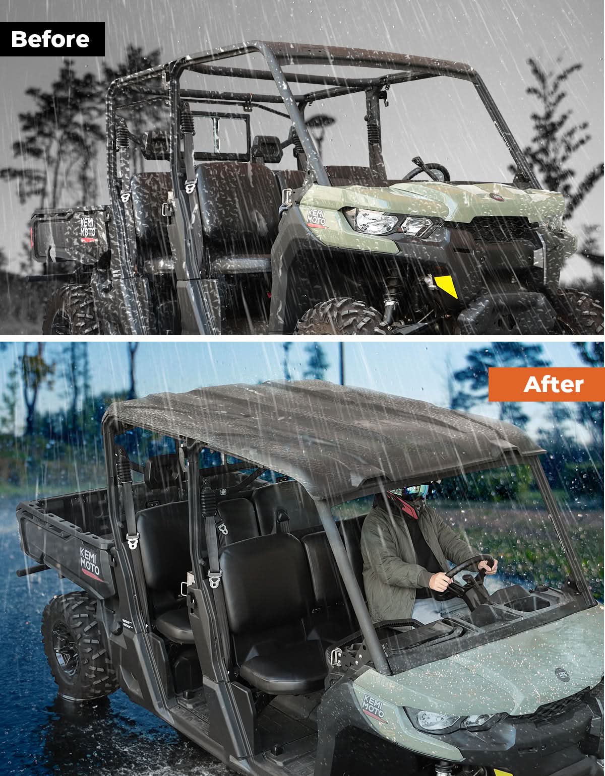 4 Pieces Sport Hard Roof Top for Can‑Am Defender Max