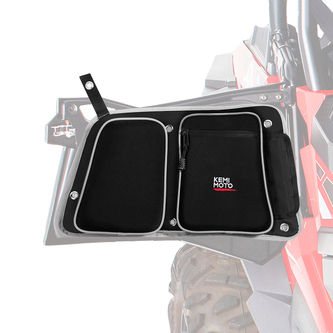Kemimoto Rear Door Bags With Knee Pad For Polaris RZR