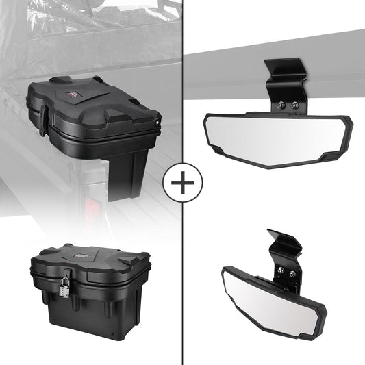 KEMIMOTO Polaris Ranger Cargo Box And Rear View Mirror