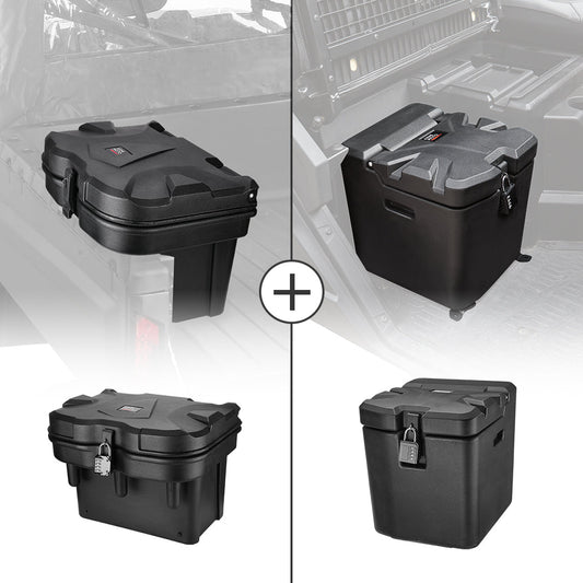 KEMIMOTO Polaris Ranger Cargo Storage Box with Under‑Seat Compartment