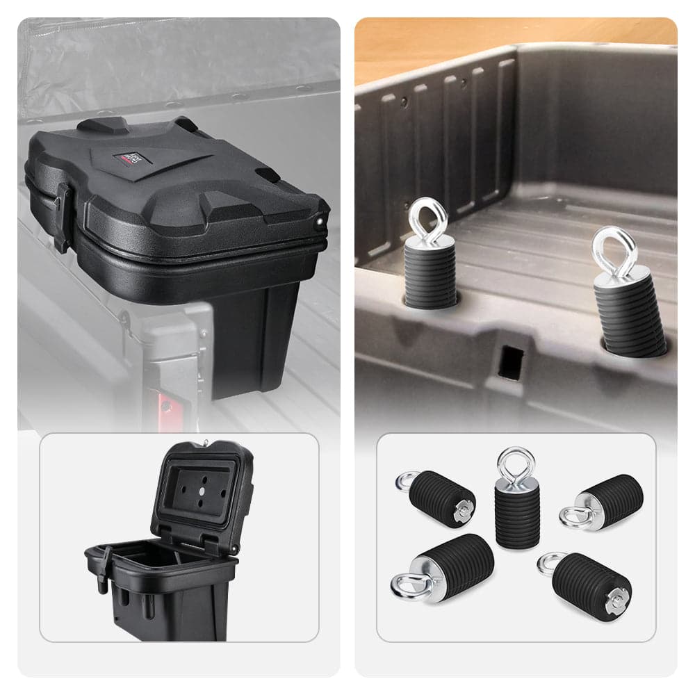 KEMIMOTO Cargo Box & Tie Down Anchors for Polaris Ranger