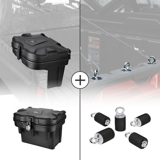 KEMIMOTO Cargo Box & Tie Down Anchors for Polaris Ranger