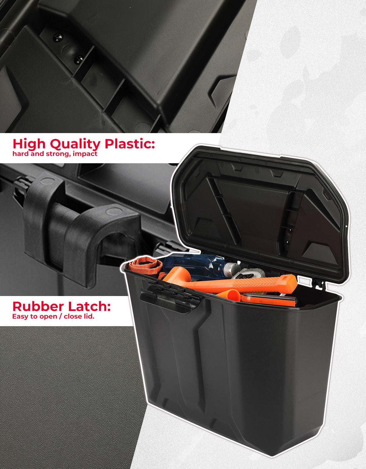 Kemimoto Removable Storage Bin 14.7L for Can‑Am Defender HD5‑HD10