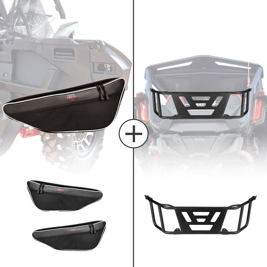 Kemimoto Door Bags UTV Bed Tailgate for Honda Talon 1000R/1000X/1000X-4