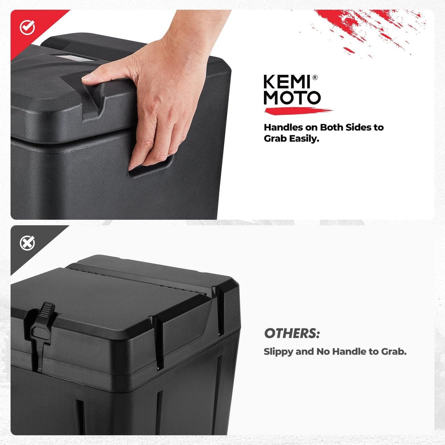 KEMIMOTO 26.5L Seat Storage Box for Polaris Ranger XP 1000