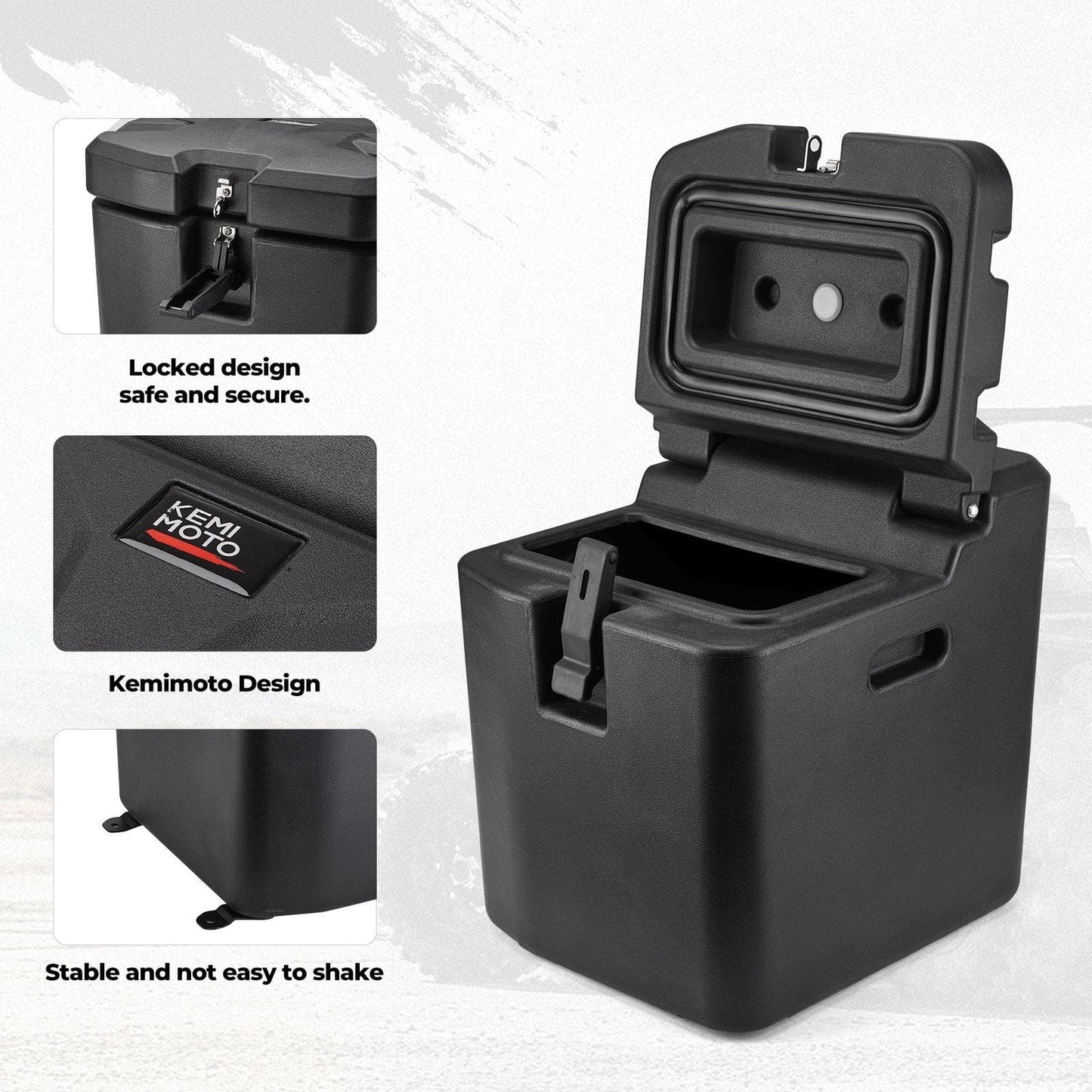 KEMIMOTO 26.5L Seat Storage Box for Polaris Ranger XP 1000
