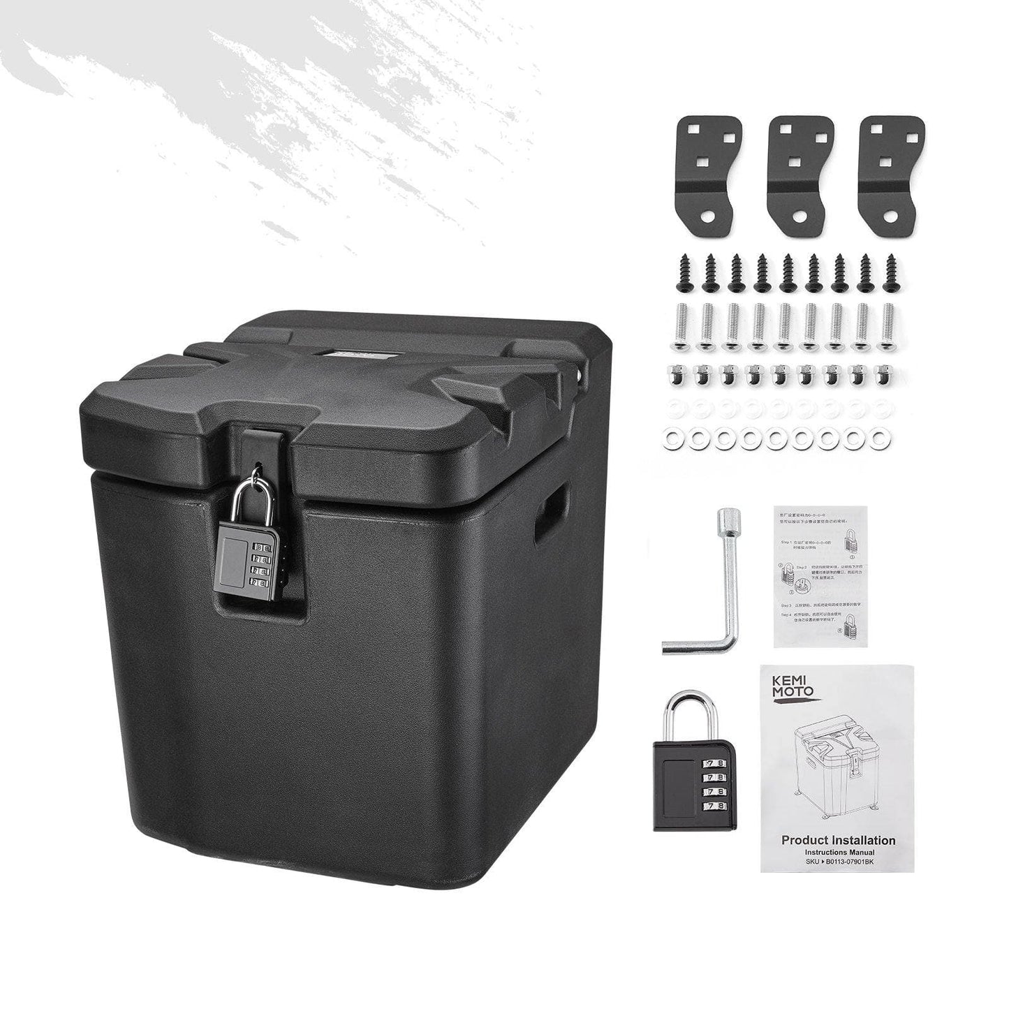 KEMIMOTO 26.5L Seat Storage Box for Polaris Ranger XP 1000