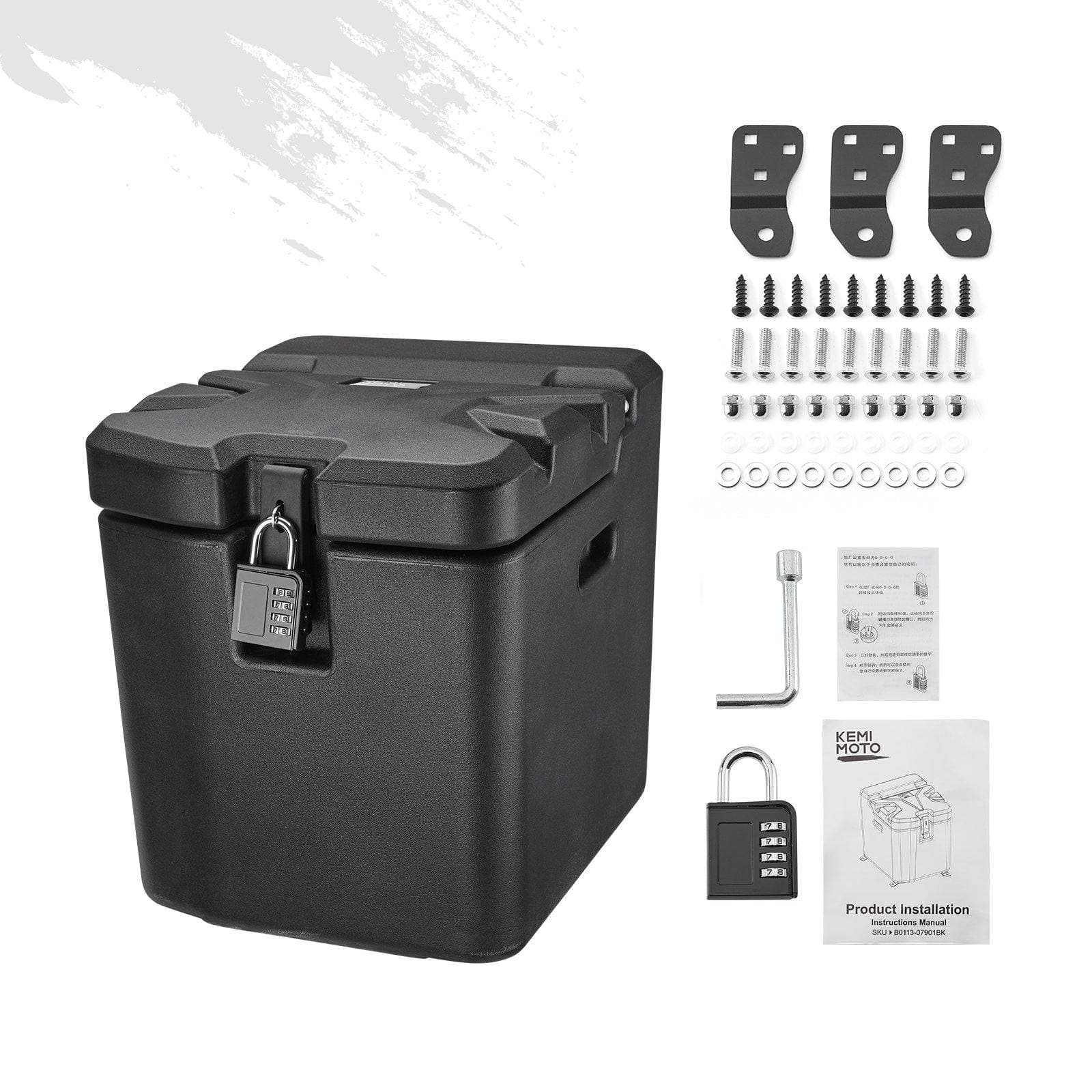 KEMIMOTO 26.5L Seat Storage Box for Polaris Ranger XP 1000