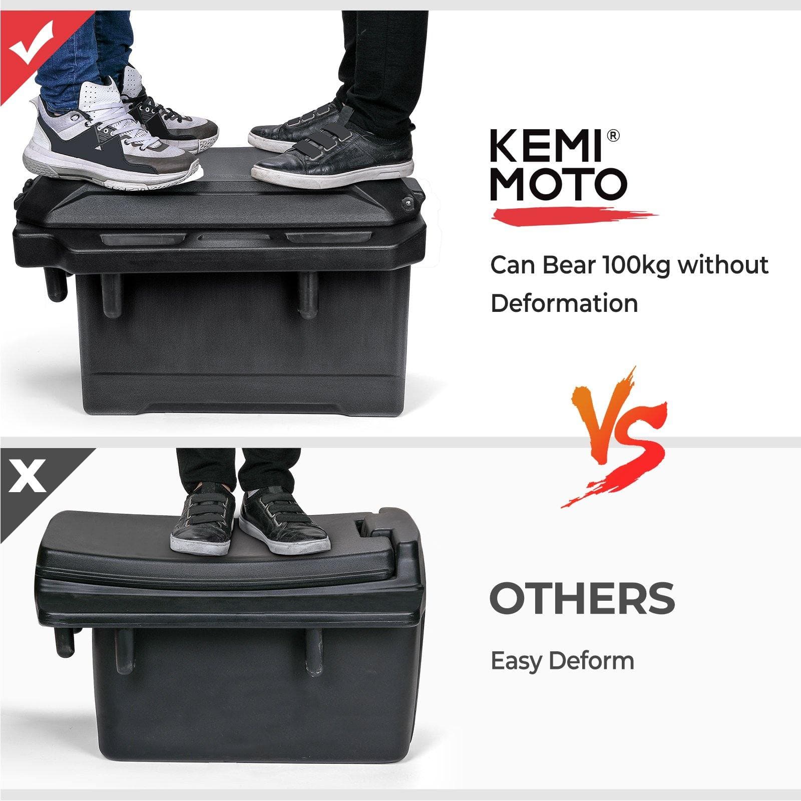 KEMIMOTO 45L Waterproof Cargo Box Passenger Side for Polaris Ranger