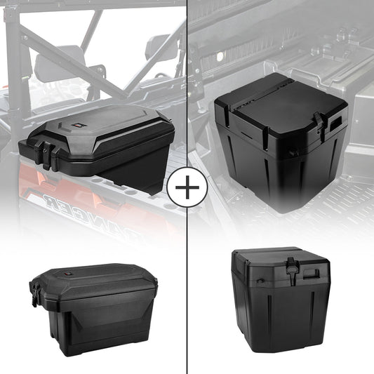 KEMIMOTO Cargo Box & Under Seat Storage Box for Polaris Ranger