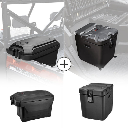 KEMIMOTO Cargo Box & Under Seat Storage for Polaris Ranger