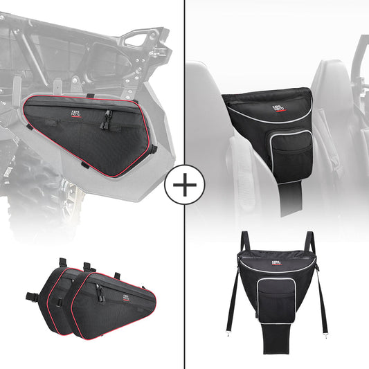 Kemimoto Lower Door and Center Storage Bag for Polaris RZR