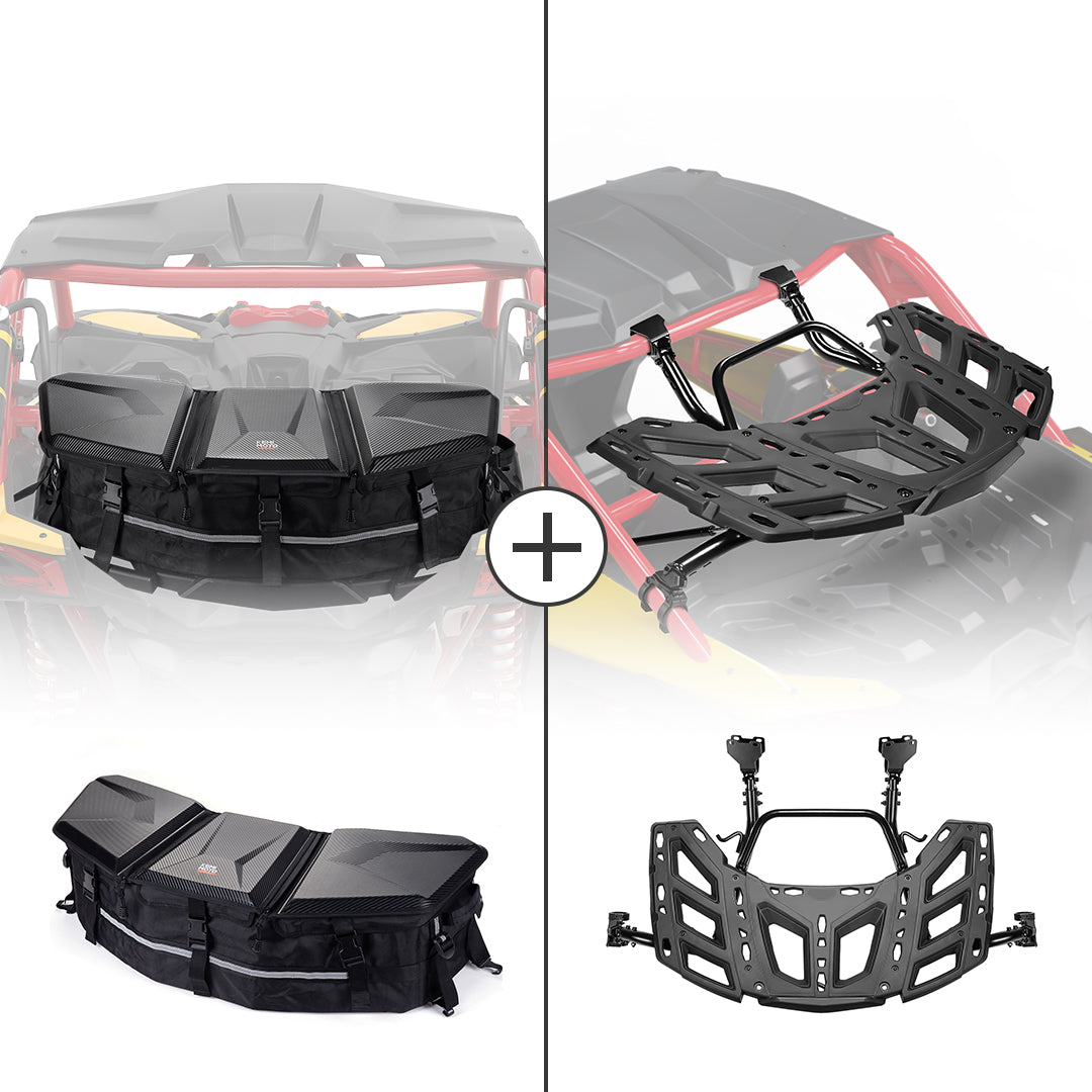 LinQ Pivoting Rack & Rear Storage Bag for Maverick X3/MAX