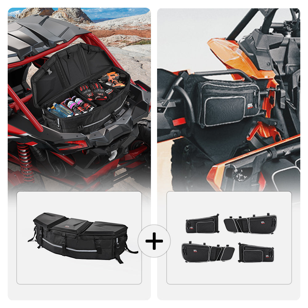 Kemimoto Rear Storage & Door Bags for Can‑Am Maverick X3 Max