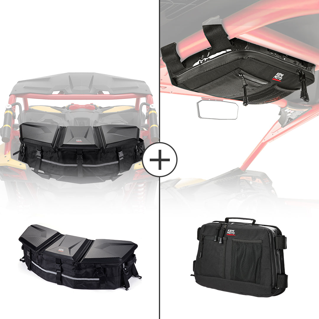 Kemimoto Roof Storage Bags 60L for Can‑Am Maverick X3