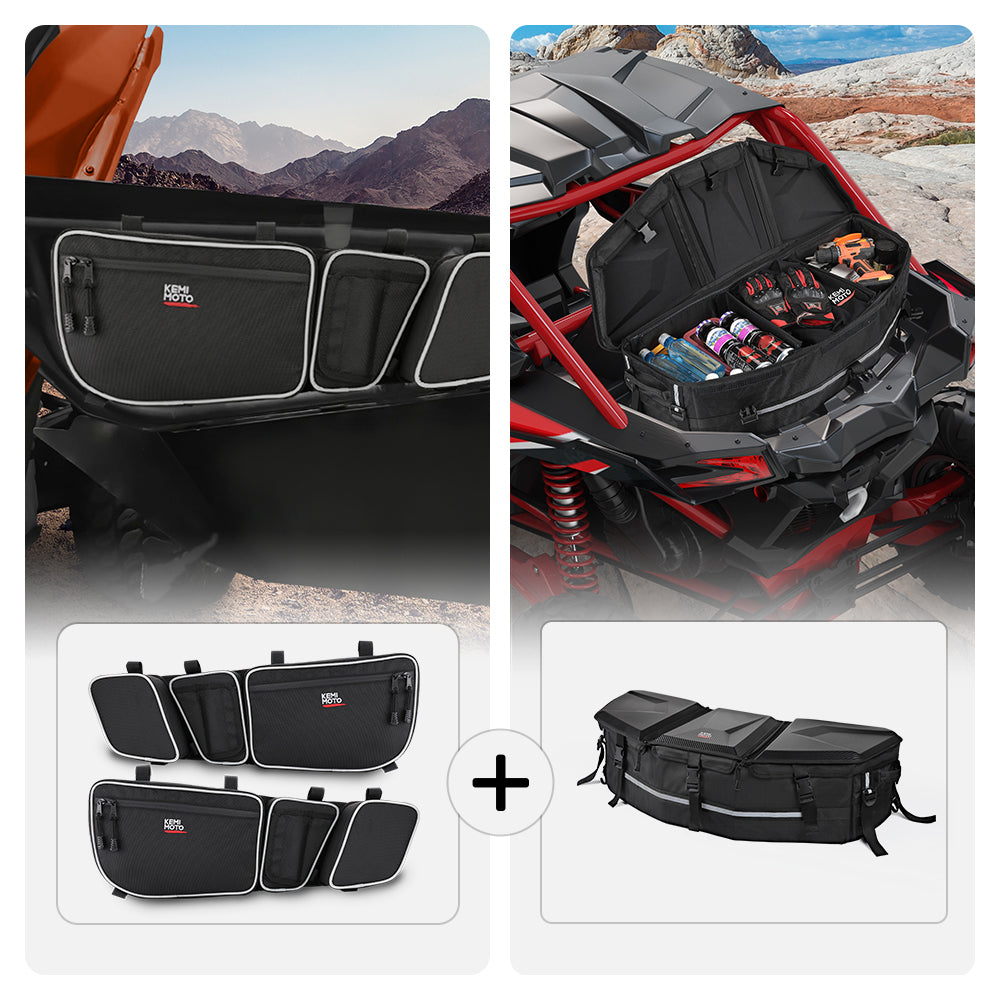 Kemimoto Front Storage Bags 60L Capacity for Can‑Am Maverick X3