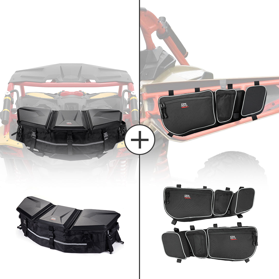 Kemimoto Front Storage Bags 60L Capacity for Can‑Am Maverick X3