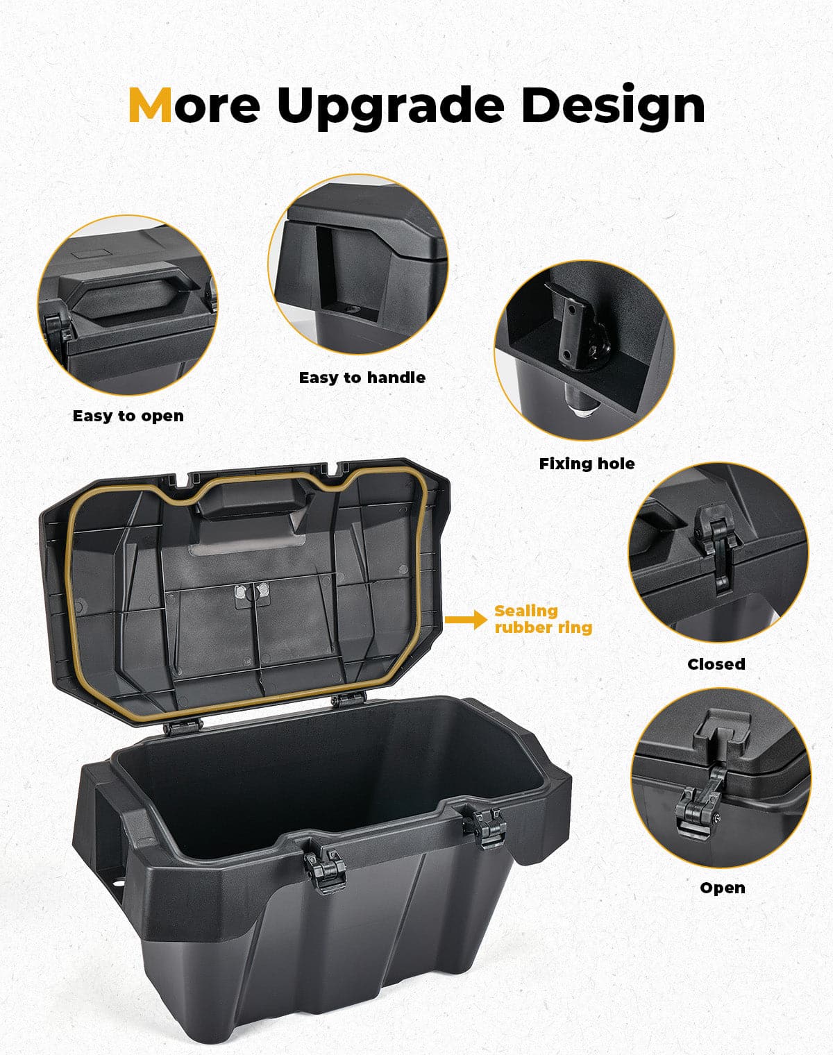 Kemimoto Cargo Box 82QT Black for Polaris RZR XP 1000/4