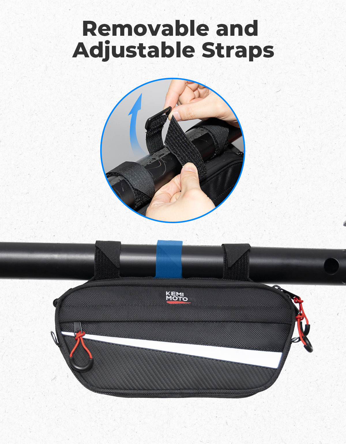 Kemimoto 1680D Water‑Resistant Storage Bag 11" x 5" UTV