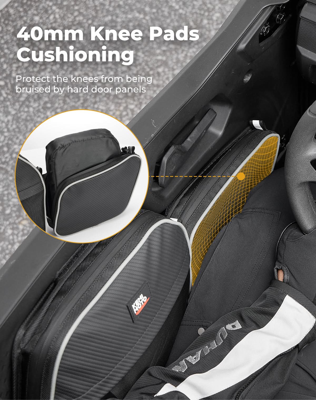 Kemimoto Door Bags With Knee Pads For CFMOTO ZForce 950