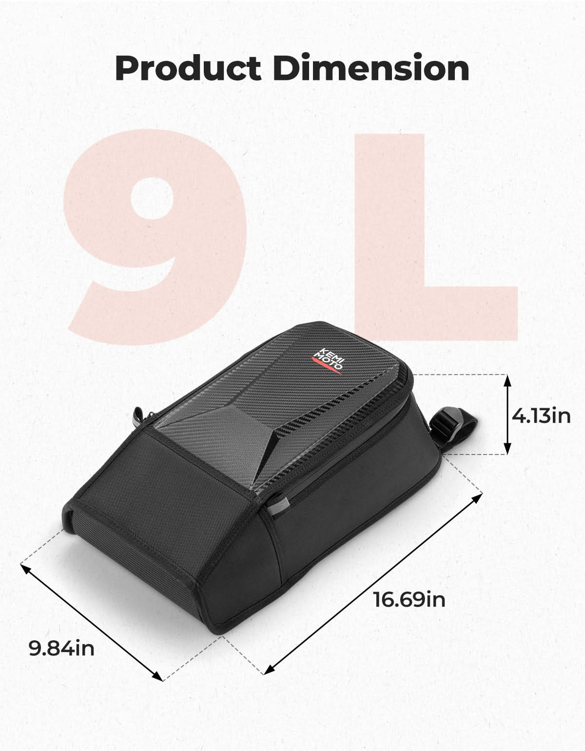 Kemimoto Center Console Storage Bag for Can‑Am Commander Maverick 2011‑2023