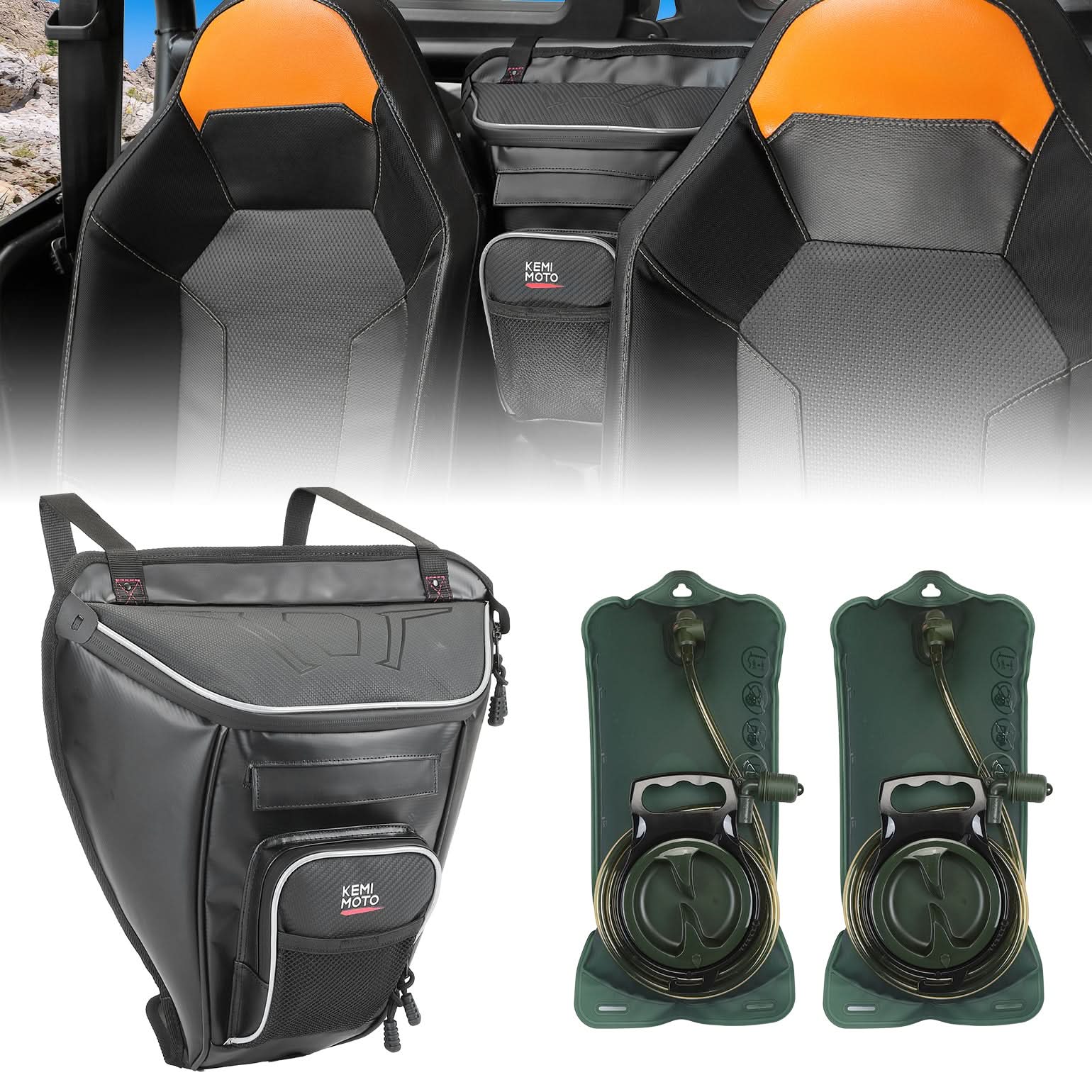 Kemimoto 2-in-1 Cooler Storage Bag 2L for Polaris RZR XP