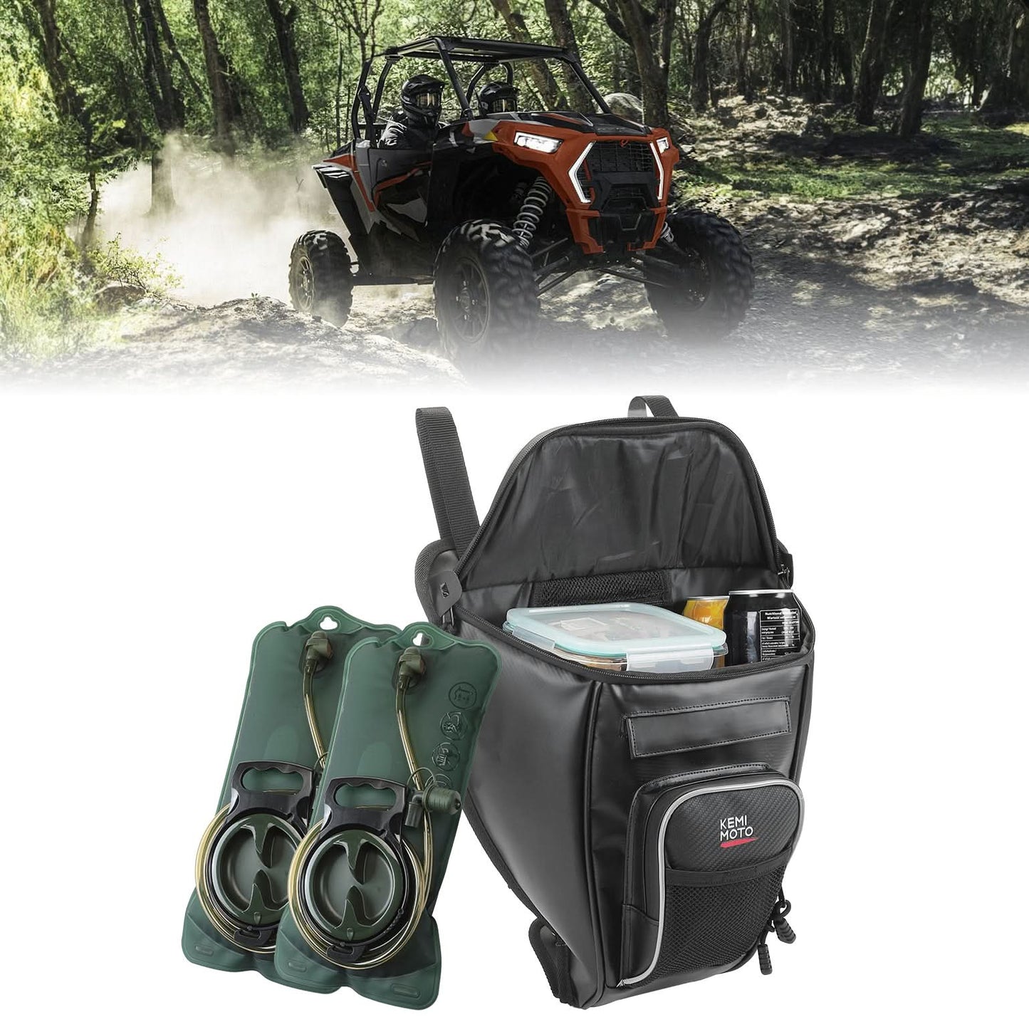 Kemimoto 2-in-1 Cooler Storage Bag 2L for Polaris RZR XP