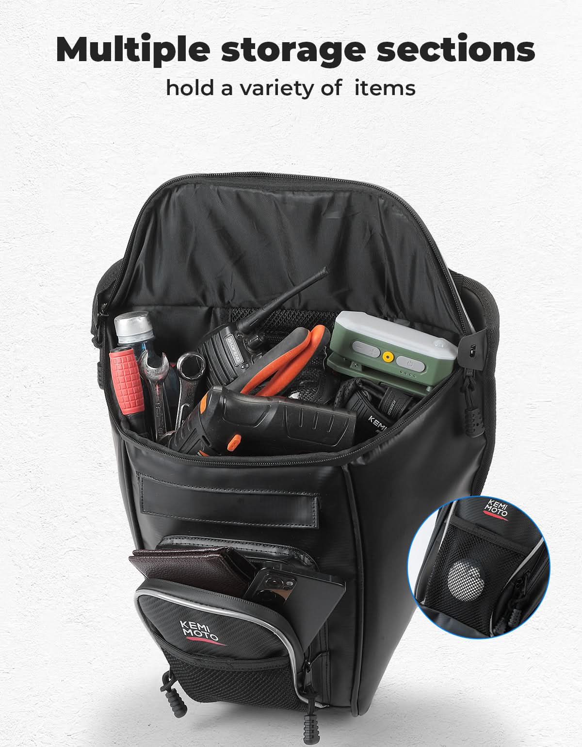 Kemimoto 2-in-1 Cooler Storage Bag 2L for Polaris RZR XP