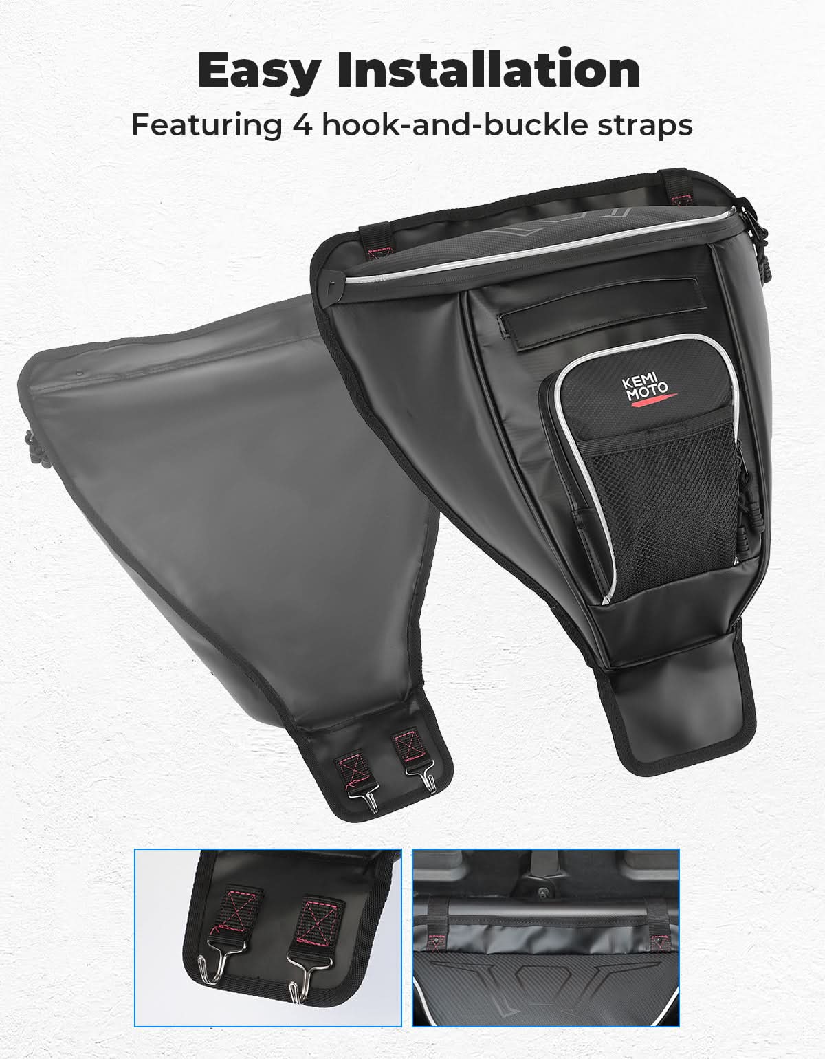 Kemimoto Insulated Cooler Storage Bag 2L for Polaris RZR XP