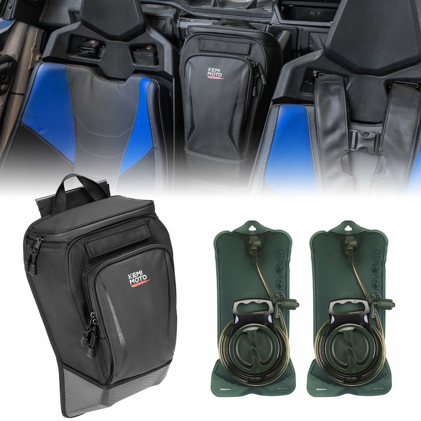 Center Storage Bag with Two Hydration Backpacks for Can-Am Maverick X3