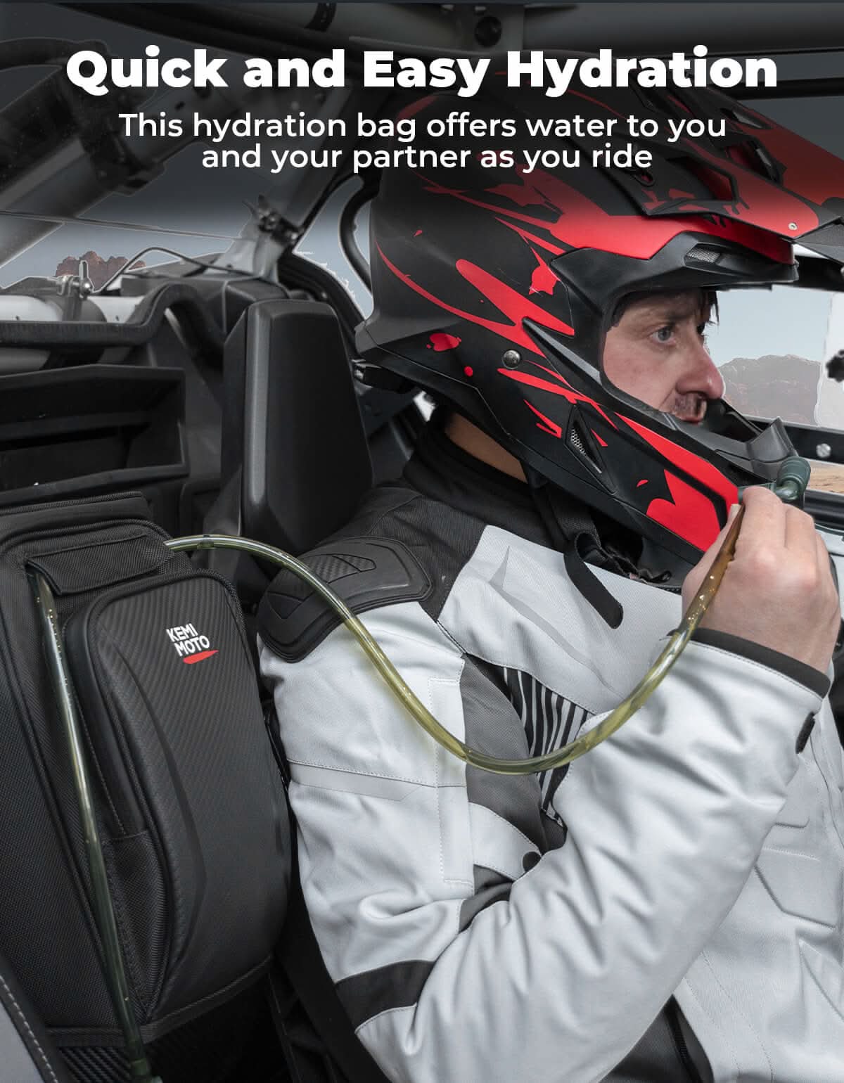 Center Storage Bag with Two Hydration Backpacks for Can-Am Maverick X3