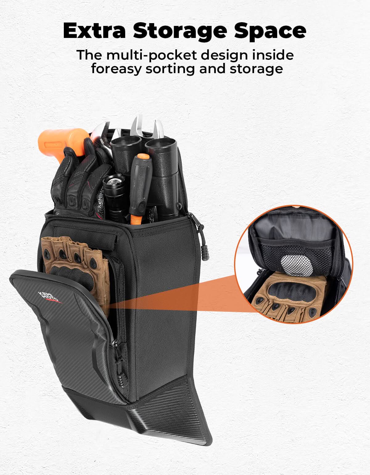 Center Storage Bag with Two Hydration Backpacks for Can-Am Maverick X3