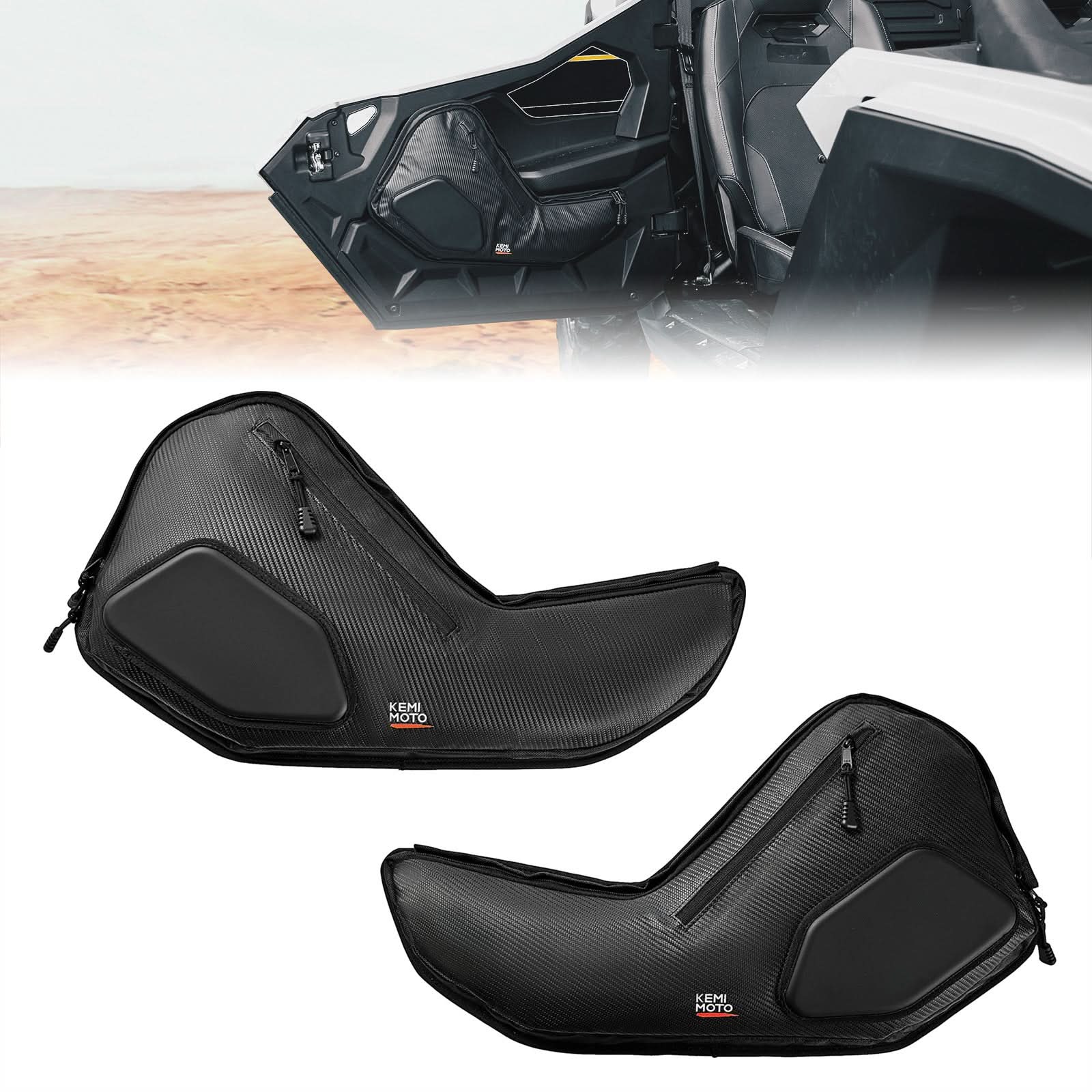 Kemimoto 6Q Door Bags Knee Pads for 2025 Polaris RZR