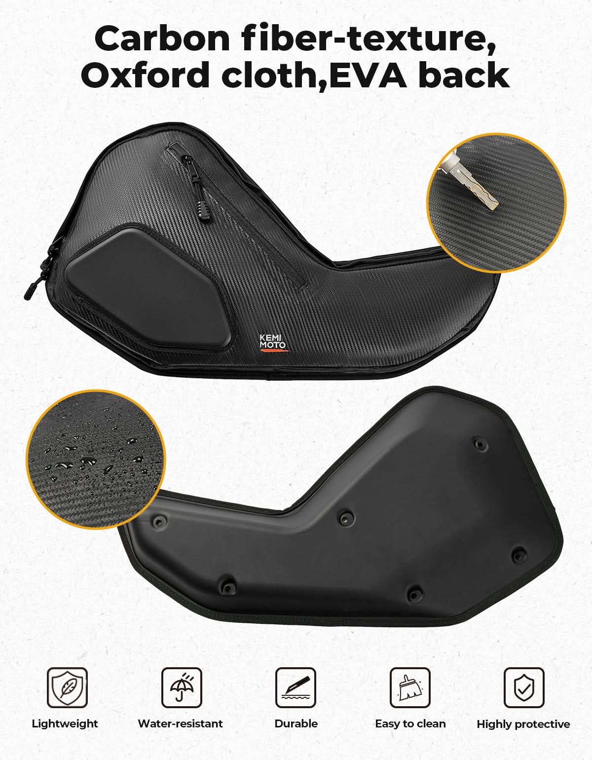 Kemimoto 6Q Door Bags Knee Pads for 2025 Polaris RZR