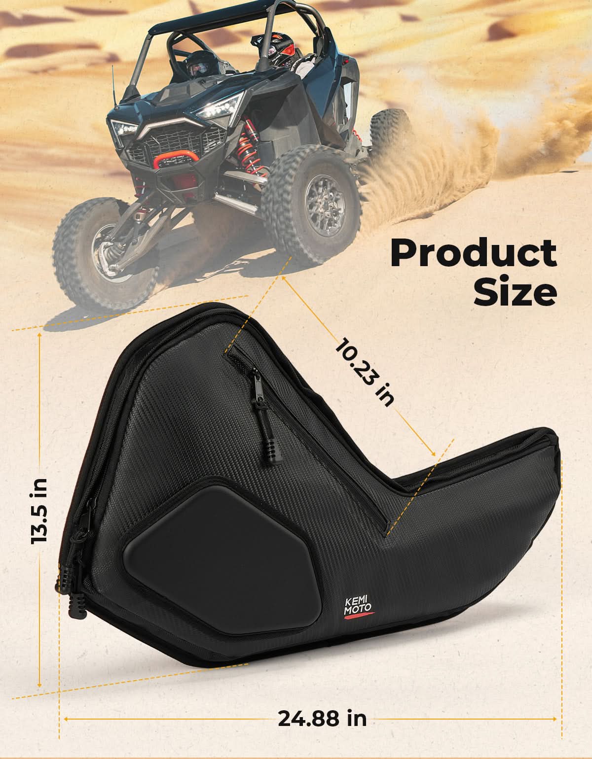 Kemimoto 6Q Door Bags Knee Pads for 2025 Polaris RZR