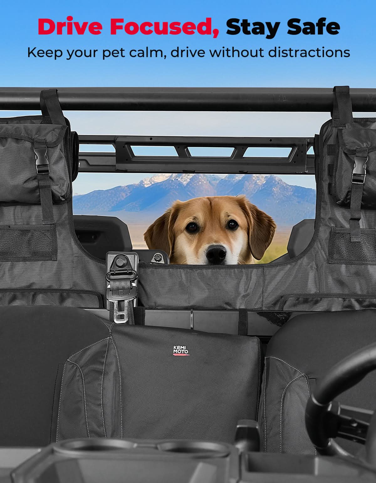 Kemimoto Heavy Duty Canvas UTV Tool Bag Rack