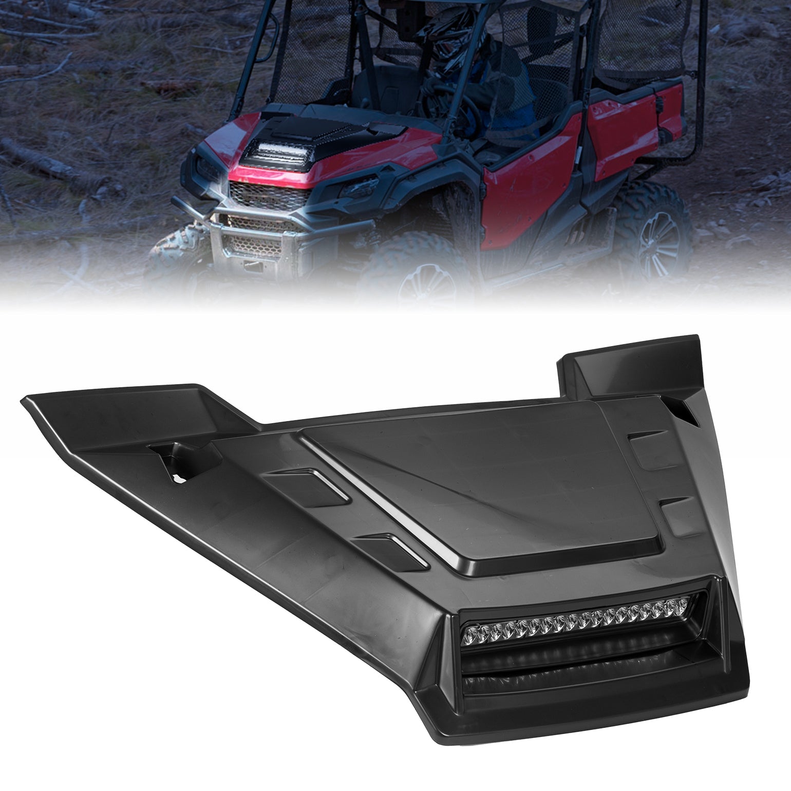 Sport Hood Scoop with LED Light for Pioneer 1000 3P/5P/6P