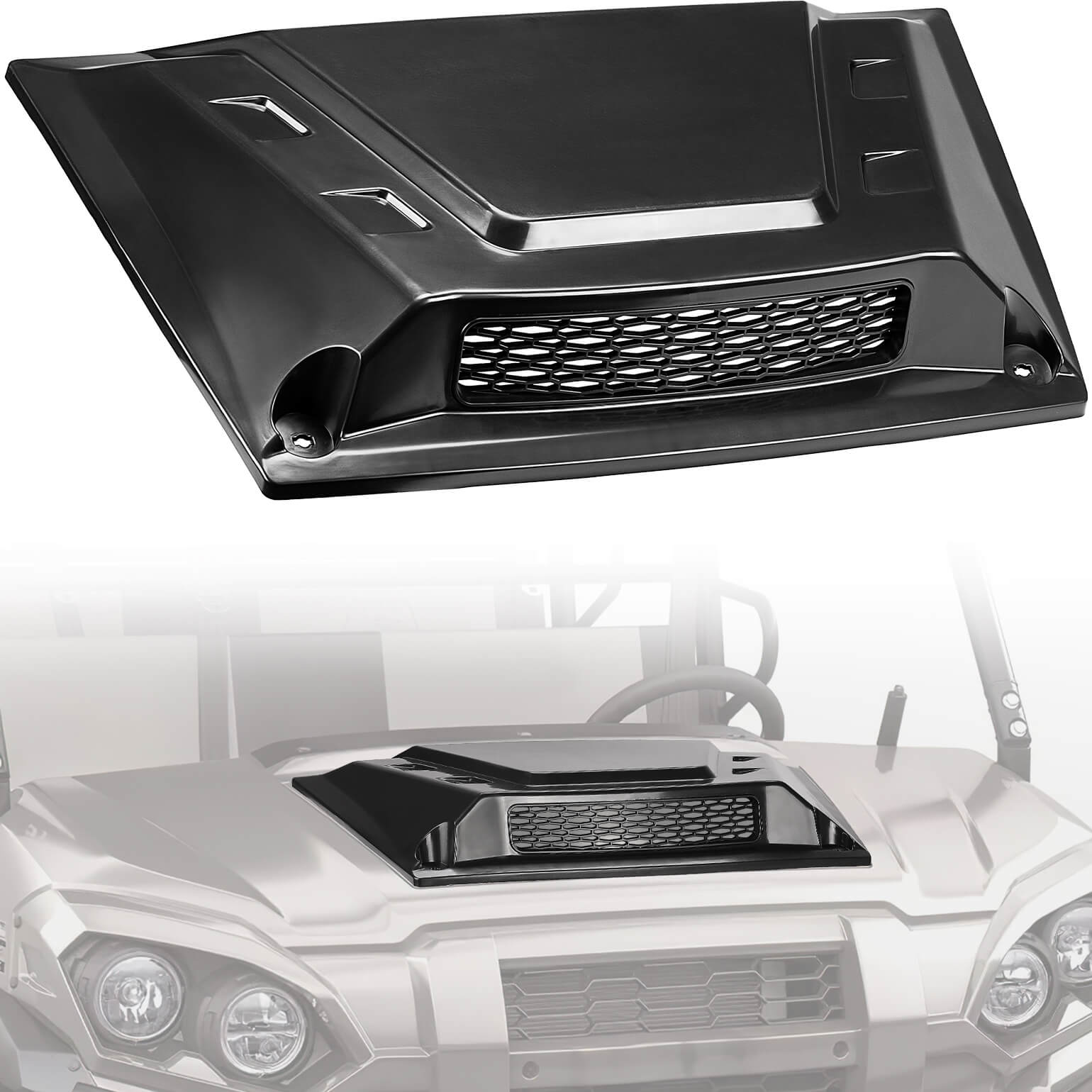 Kemimoto UTV Hood Scoop Large Vents for Kawasaki Mule Pro