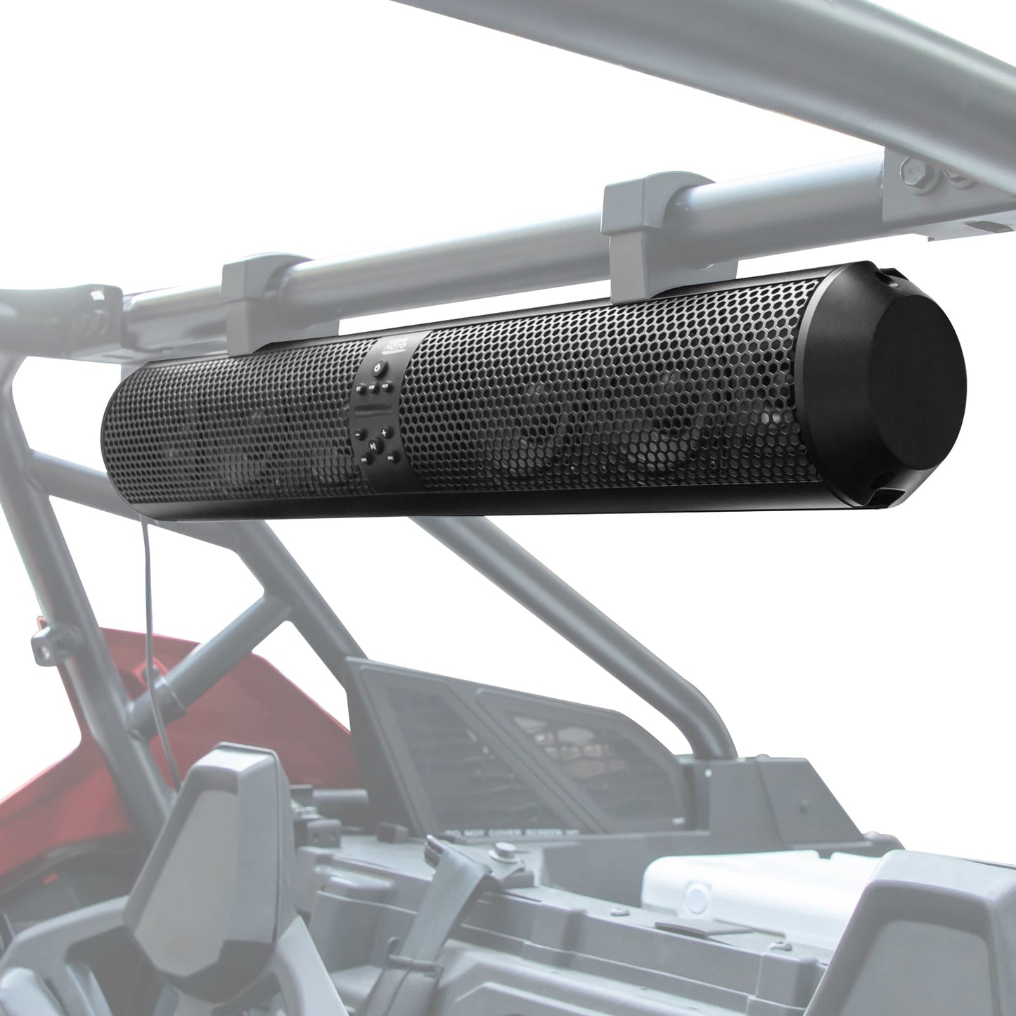 Kemimoto UTV Bluetooth Sound Bar Rear Mirror 1.65‑2″ Roll Bar