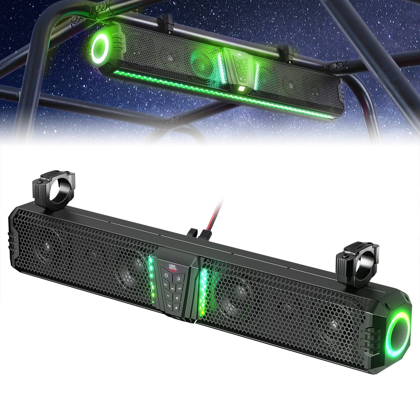 Kemimoto Midnight 80 32-Inch 6-Speaker RGB UTV Sound Bar