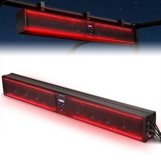 Kemimoto 10‑Speaker Aluminum RGB Sound Bar for UTV