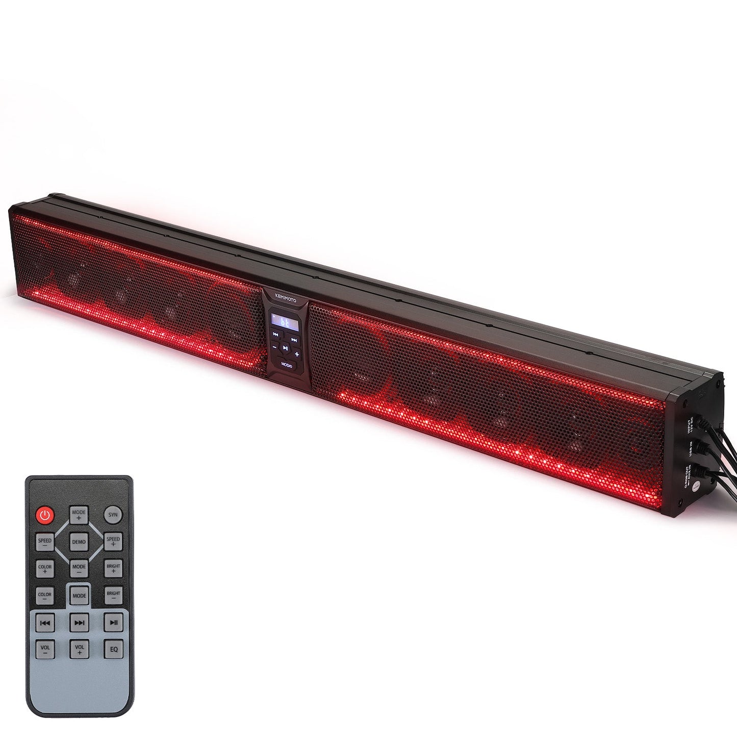 Kemimoto 10‑Speaker Aluminum RGB Sound Bar for UTV