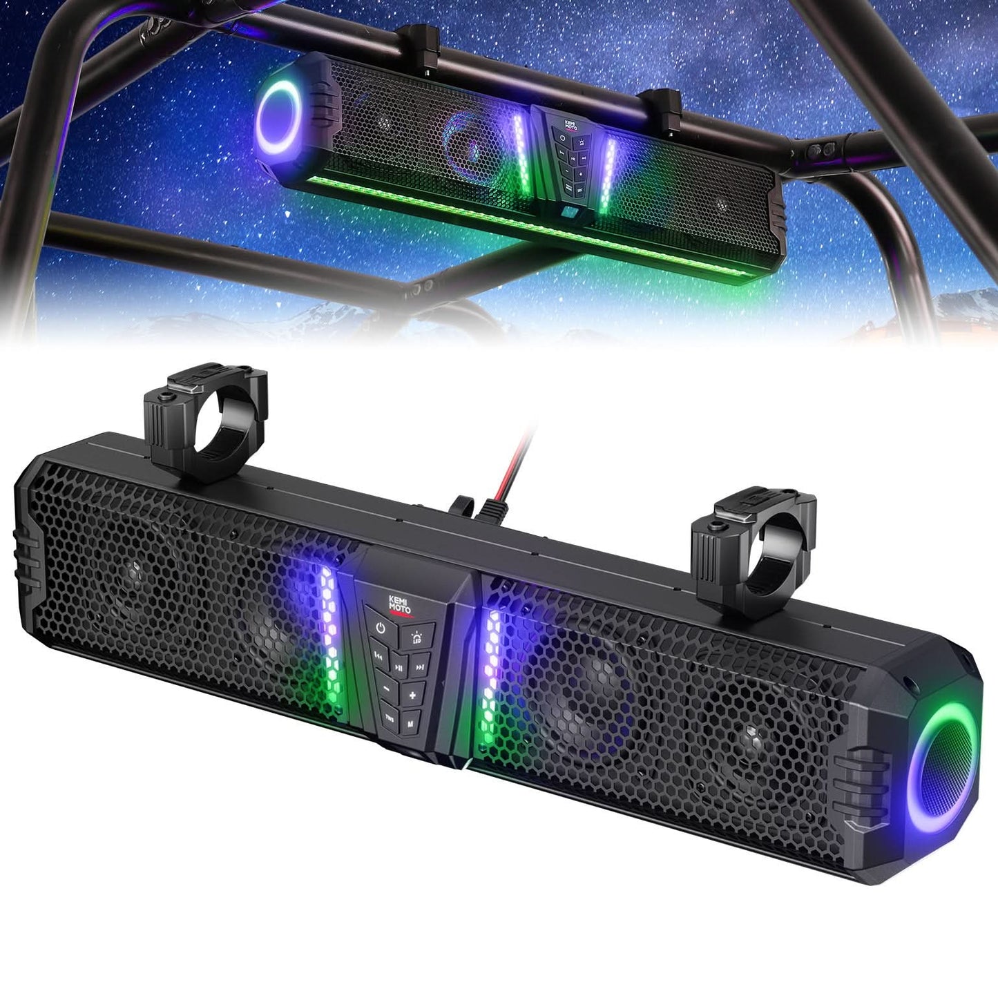 Kemimoto Midnight 60 Soundbar 26" Bluetooth RGB Lights Waterproof