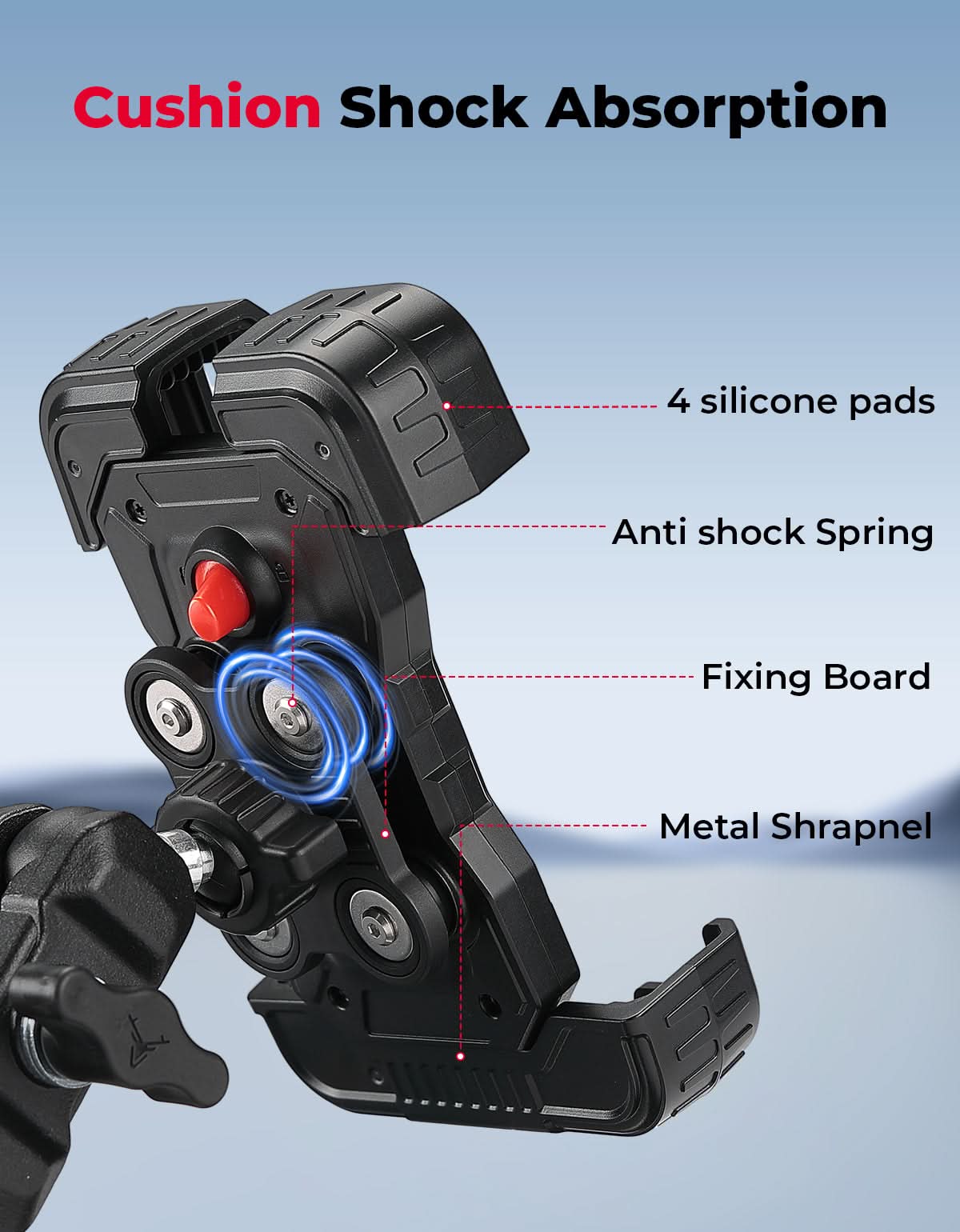 Kemimoto Phone Mount for Polaris Ranger 1000/XP/Crew XP, 4.7-7.0 Phones