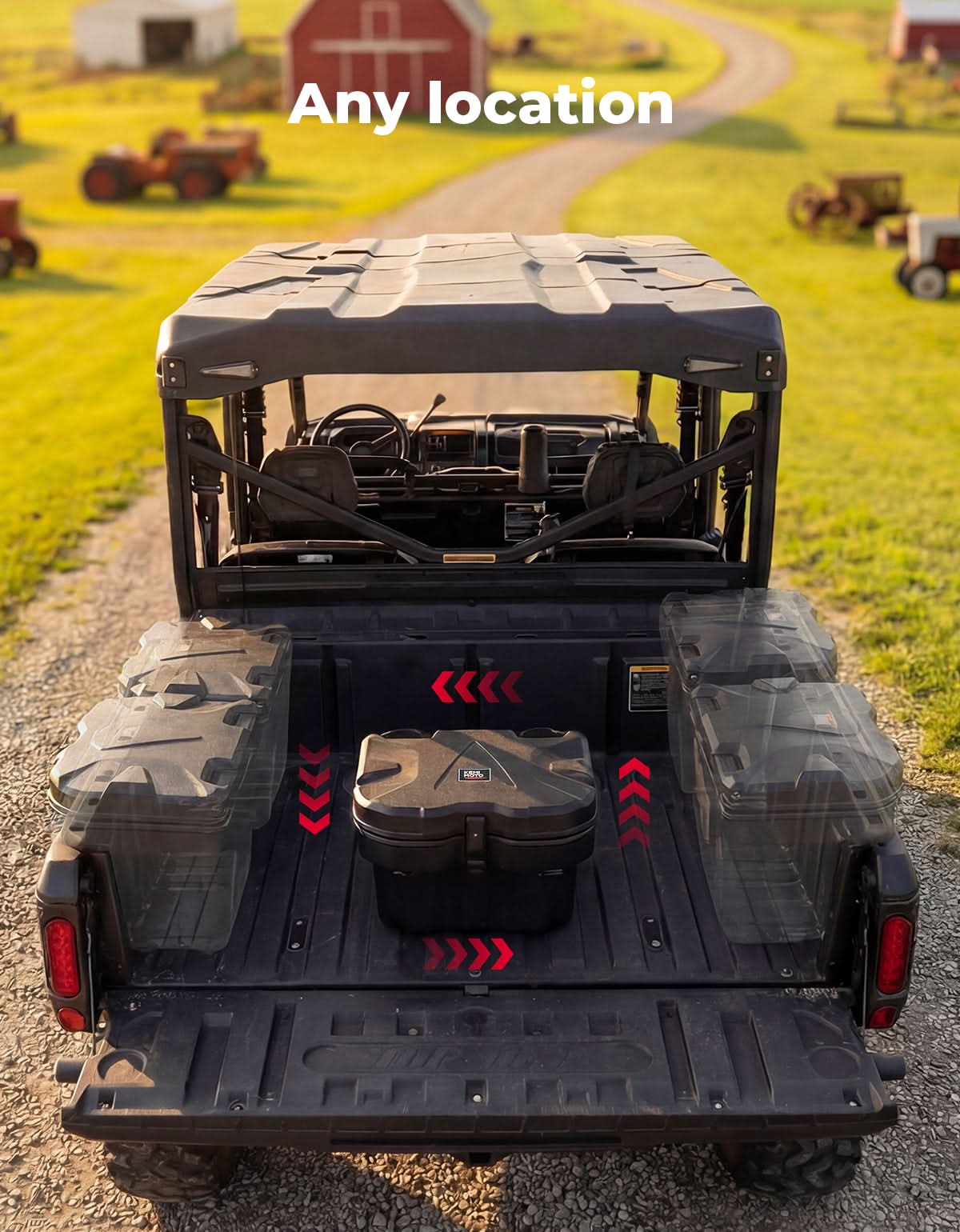 Kemimoto 21L Storage Box for Can‑Am Defender & Commander Black